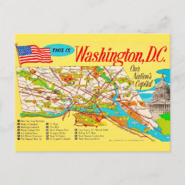 Washington DC Vintage Kart Postkort Vykort