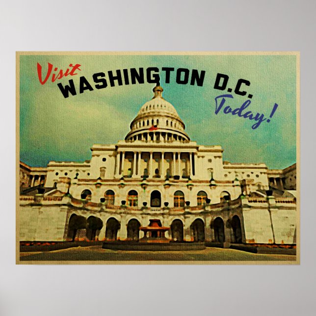 Washington DC-Vintage Poster (Framsidan)