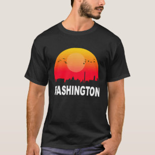 Washington DC Vintage Sunset Retro City State USA T Shirt