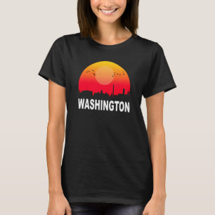 Washington DC Vintage Sunset Retro City State USA T Shirt