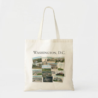 Washington DC: Vintage vykort, dubbla-sidig Tygkasse