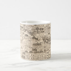 Washington DC Vintagekartemugg Kaffemugg
