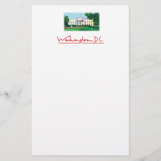 Washington DC - Vita huset Brevpapper (Framsida)