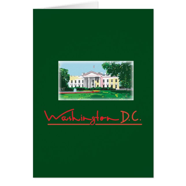 Washington DC - Vita huset Hälsningskort (Framsidan)