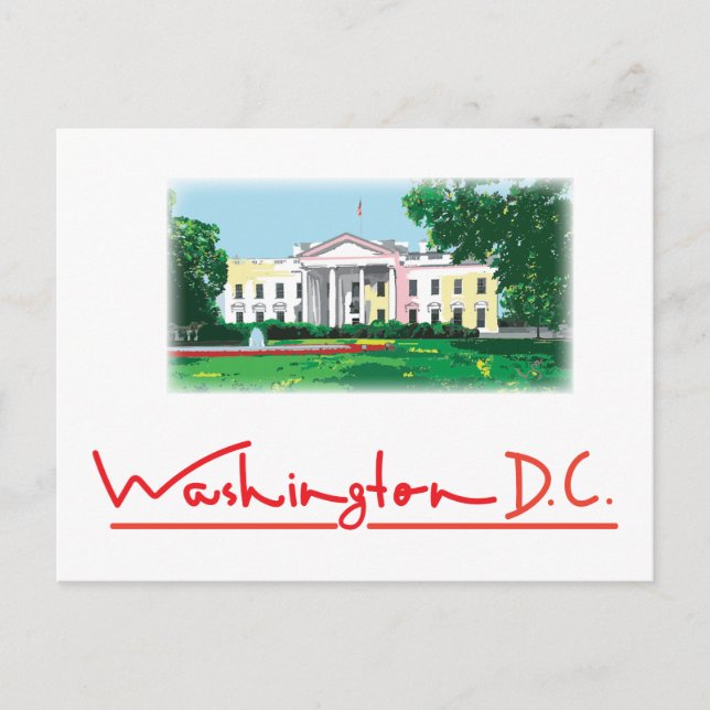 Washington DC - Vita huset Vykort (Framsida)