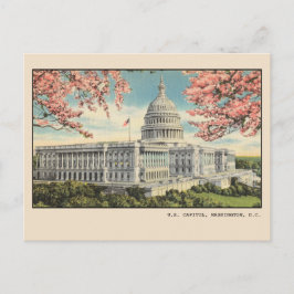 Washington DC vycard US Huvudstad Cherry Blommars Vykort