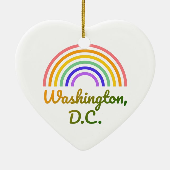 Washington Dc - vykort i Washington - Washington Julgransprydnad Keramik (Baksidan)
