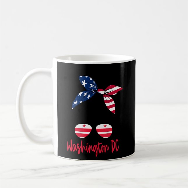 Washington Dc Washington Dc Flagga Statefriend Kaffemugg (Vänster)
