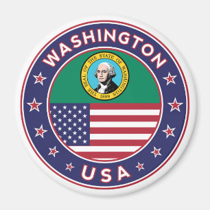 Washington-dekal, telefonväska, påse magnet