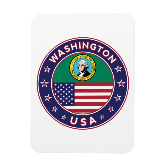 Washington-dekal, telefonväska, påse magnet (Vertikal)