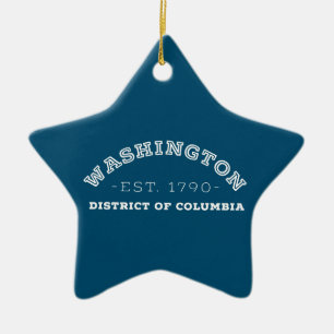 Washington District of Columbia Julgransprydnad Keramik