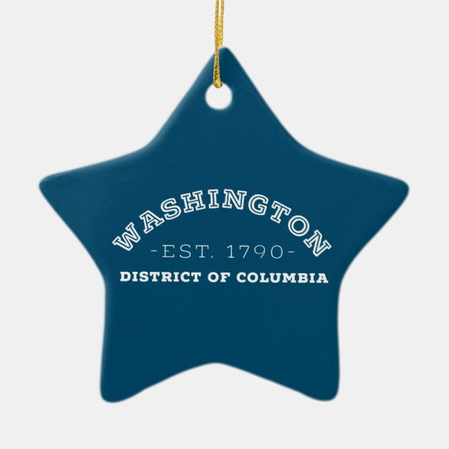 Washington District of Columbia Julgransprydnad Keramik (Framsidan)
