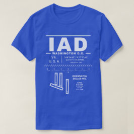 Washington Dulles Internationell flygplats IAD Tee Shirt