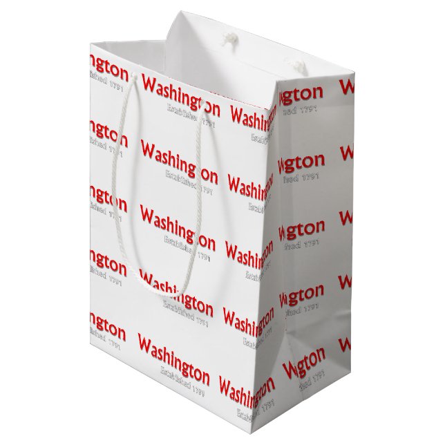 Washington Etablerad Gift Bag Medium, Matte (Framsidan Vinklad)