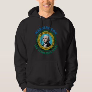 WASHINGTON EVERGREEN STATLIG FLAGGA HOODIE