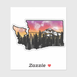 Washington färglös klistermärken