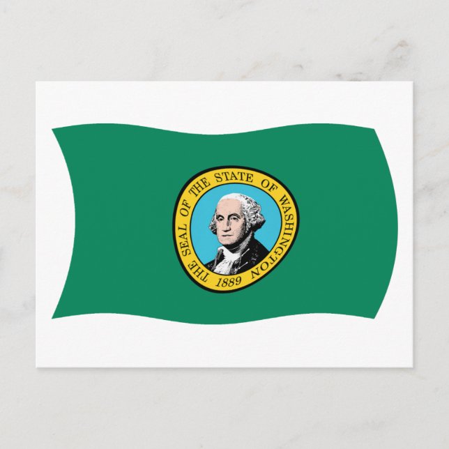 Washington Flag vykort (Framsida)