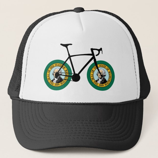 Washington Flagga Cycling Keps (Framsida)