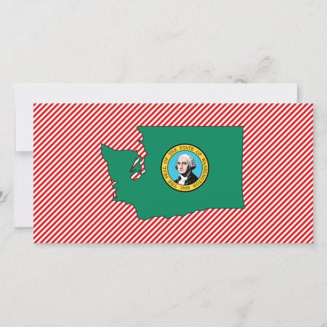 Washington Flagga Karta (Framsida)