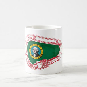 Washington Flagga klätting Carabiner Kaffemugg