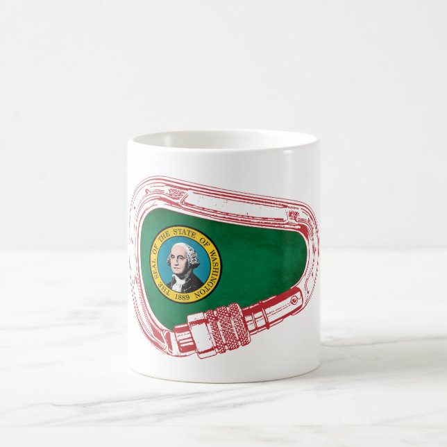 Washington Flagga klätting Carabiner Kaffemugg (Center)