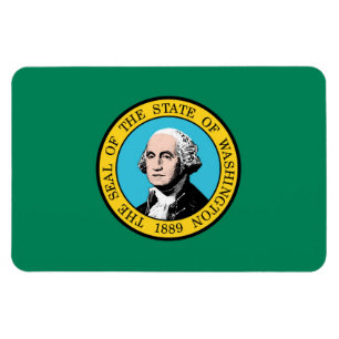 Washington flagga magnet