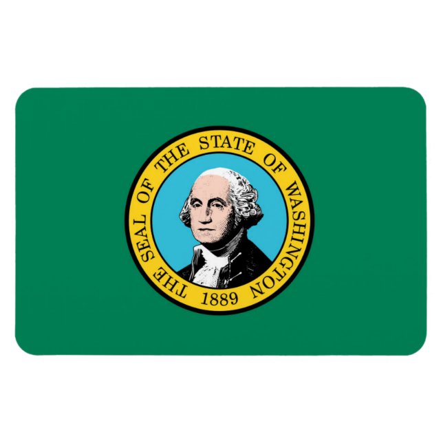 Washington flagga magnet (Horisontell)