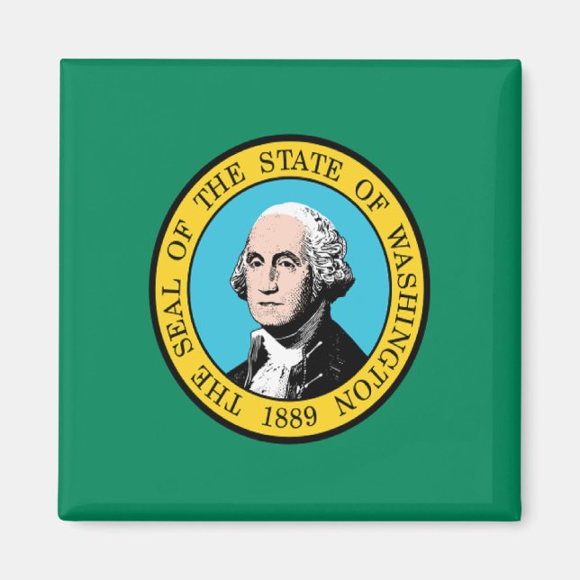 Washington-flagga Magnet (Framsidan)