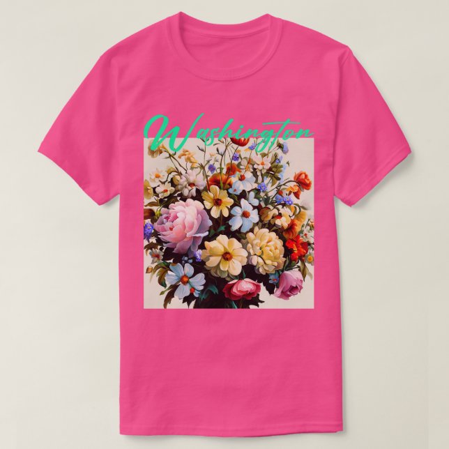 Washington Flower T Shirt (Design framsida)