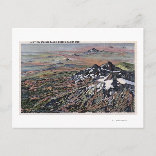 Washington - flyg i Cascade Range Vykort (Framsida)