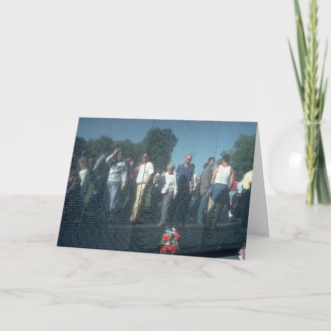 Washington för Vietnam veteranvägg DC. Kort (Framsida)