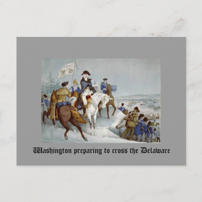 Washington förbereder sig inför kor i Delaware Vykort (Framsida)