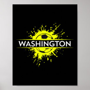 Washington Fotboll Fan Support Stadium Visa Din St Poster