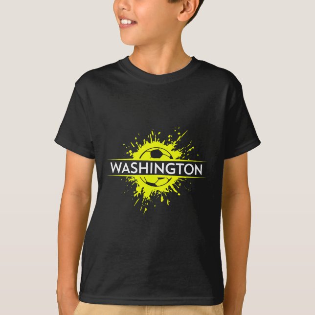 Washington Fotboll Fan Support Stadium Visa Din St T Shirt (Framsida)