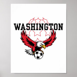 Washington Fotbollsfan Stöd Stadium Visa Din Stöd Poster