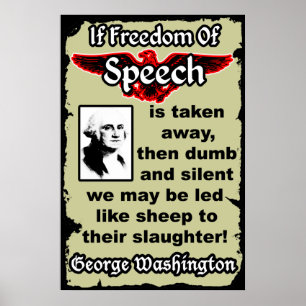 Washington: Frihet för Tal Poster