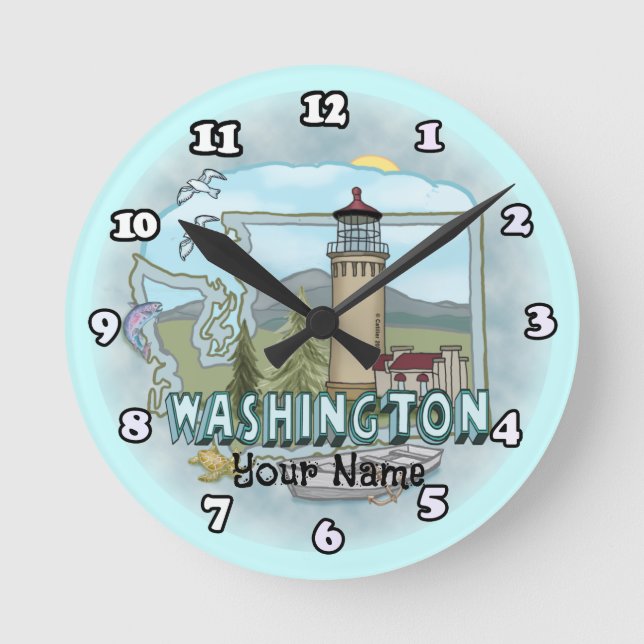 Washington fyr  rund klocka (Framsida)