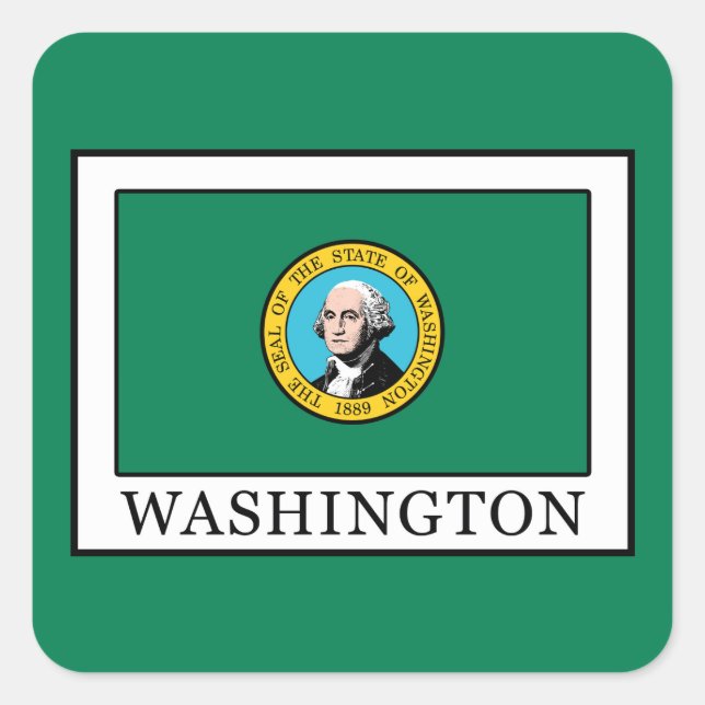 Washington Fyrkantigt Klistermärke (Framsida)