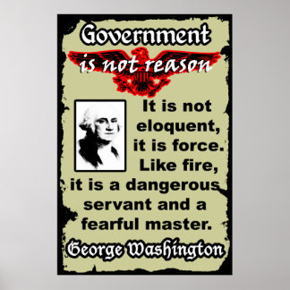 Washington: Gov är inte som eld Poster