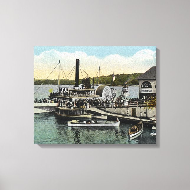 Washington, Gov. Endicott Steamers Docked Canvastryck (Framsida)