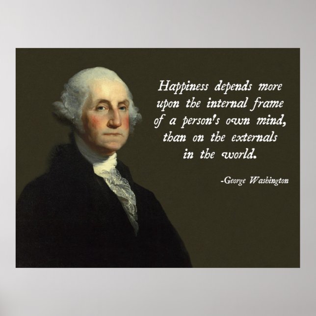 Washington Happiness Quote Poster (Framsidan)