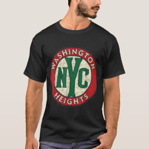 Washington Heights Vintage Road Sign Distress Pr T Shirt