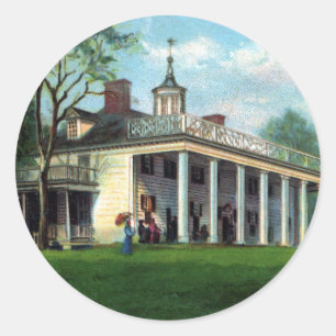 Washington hemman Mount Vernon, VA Runt Klistermärke