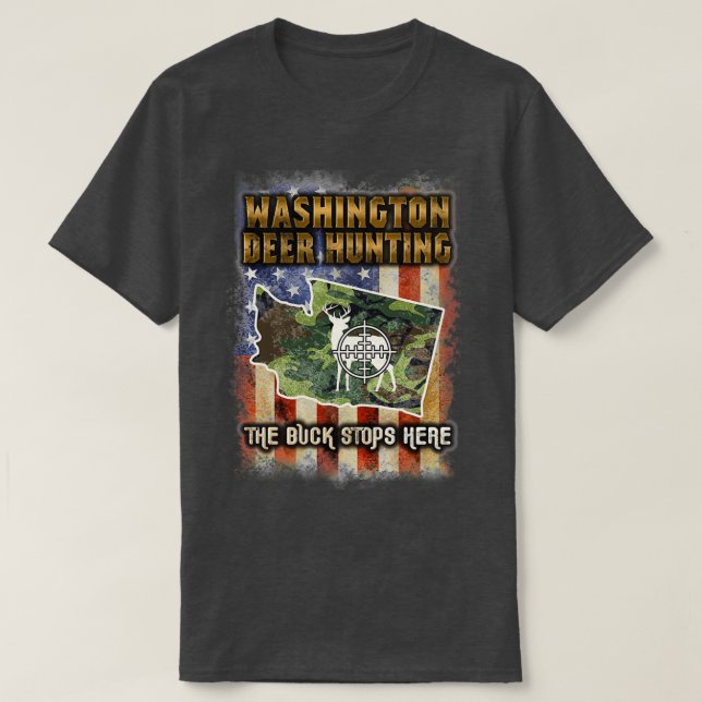 Washington Hjort Hunting Trophy Hunting Hunting T Shirt (Design framsida)