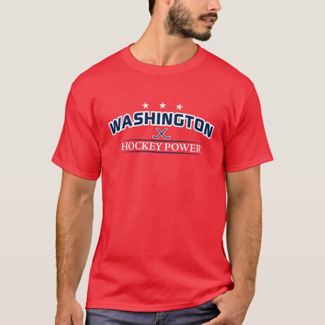 Washington Hockey Power Röd T-shirt (Framsida)