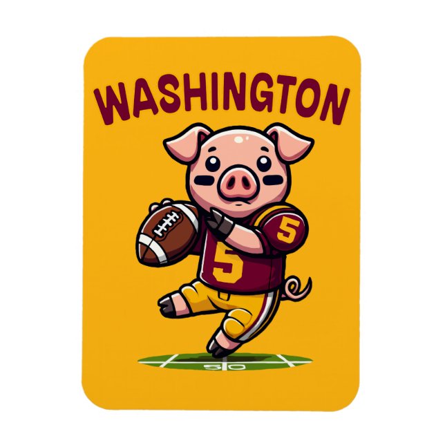 Washington Hog Football Magnet (Vertikal)