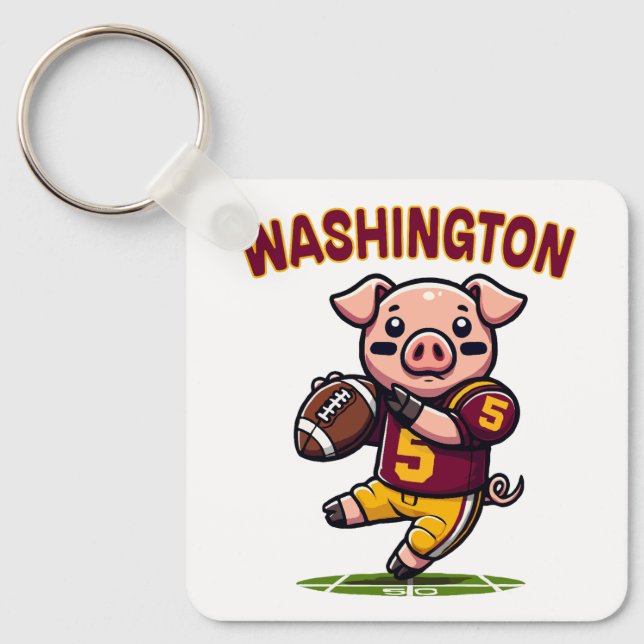 Washington Hog Football Nyckelring (Framsida)