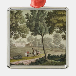 Washington hus på Mount Vernon, från 'Le Costu Julgransprydnad Metall