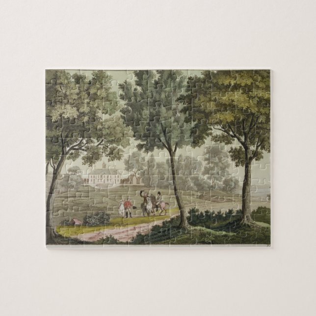 Washington hus på Mount Vernon, från 'Le Costu Pussel (Horisontell)
