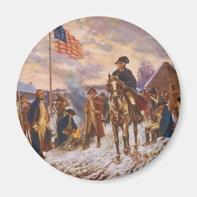 Washington i Valley Forge av Edward P. Moran Magnet (Framsidan)
